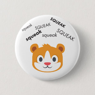 Squeak Hamster Cute Emoji Ronde Button 5,7 Cm