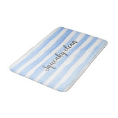 Squeaky Clean blue stripe waterverf badmat (Gekanteld)