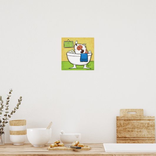 Squeaky Clean Guinea Pig Bubble Bath Poster (Keuken)