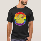 Squeaky Duck Rainbow Duck Pride T-shirt (Voorkant)