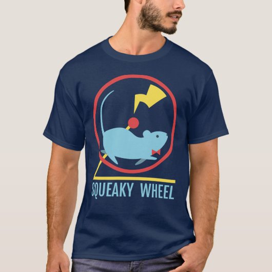 Squeaky Wheel Mannen donkerkleurig Shirt (Voorkant)