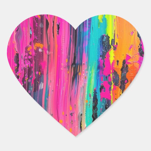 Squeegee kunst hart sticker (Voorkant)