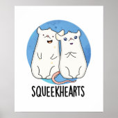 Squeekhearts Funny Mouse SweeLieveer Pun Poster (Voorkant)