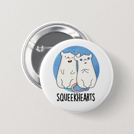 Squeekhearts Funny Mouse SweeLieveer Pun Ronde Button 5,7 Cm (Voorkant /achterkant)