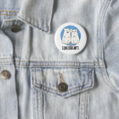 Squeekhearts Funny Mouse SweeLieveer Pun Ronde Button 5,7 Cm (In situ)