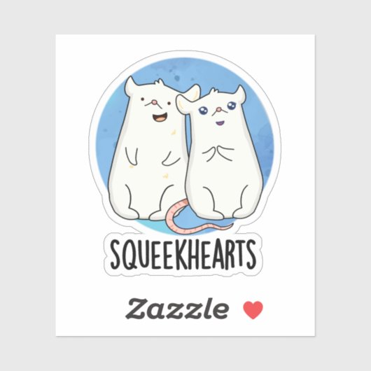 Squeekhearts Funny Mouse SweeLieveer Pun Sticker (Vel)