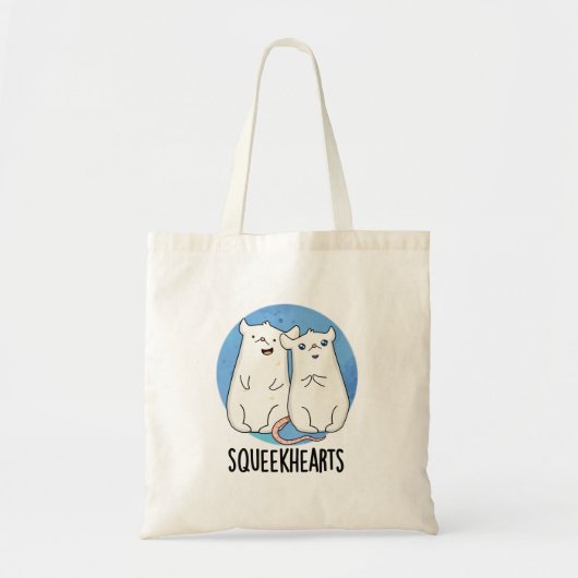 Squeekhearts Funny Mouse SweeLieveer Pun Tote Bag (Voorkant)