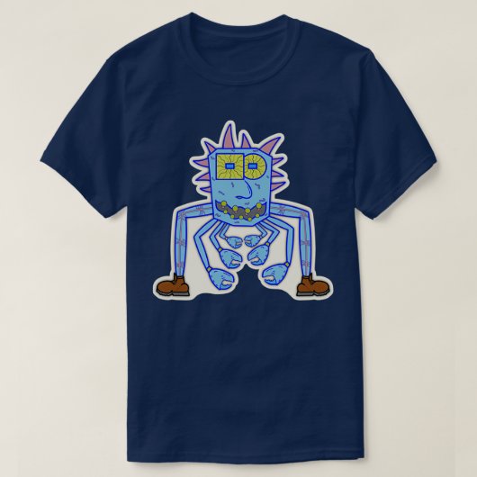 Squeenal Crab Creature Crab Monster Off-White Back T-shirt (Design voorkant)