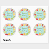 Squeeze Day - Sticker cadeau aux fruits colorés (Feuille)