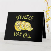 Squeeze Day Yall Lemonade Business Kaart (Gele Bloem)
