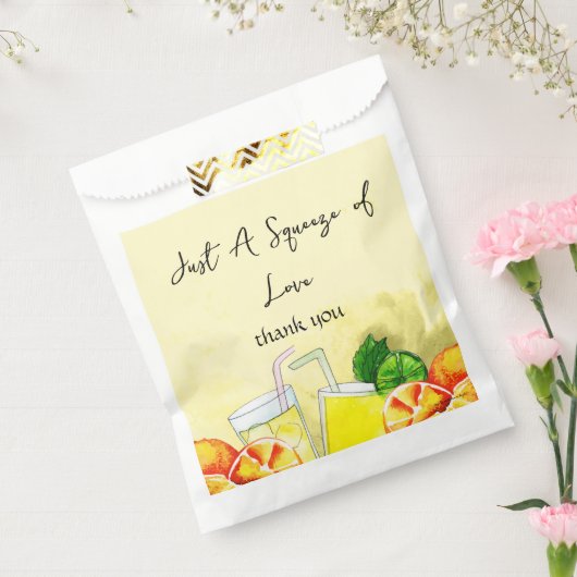 Squeeze of Love Lemonade Citroen Citrus Bruiloft F Bedankzakje (Gezegeld)