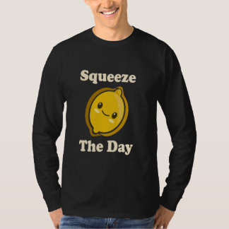 Squeeze The Day Cute Adorable Kawaii Lemon Food Pu T-shirt