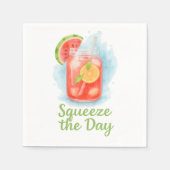 Squeeze the Day – Zomer Fruit Feest Servetten (Voorkant)