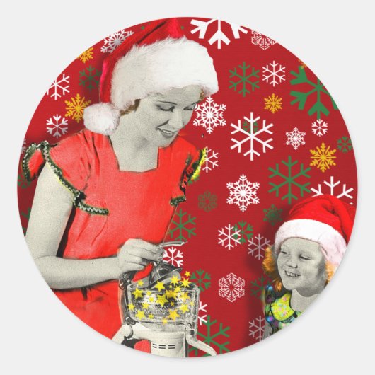Squeeze your Xmas Ronde Sticker (Voorkant)