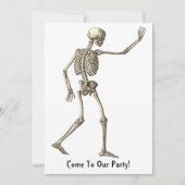 Squelette agitant Halloween Invitation (Devant)