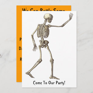 Squelette agitant Halloween Invitation