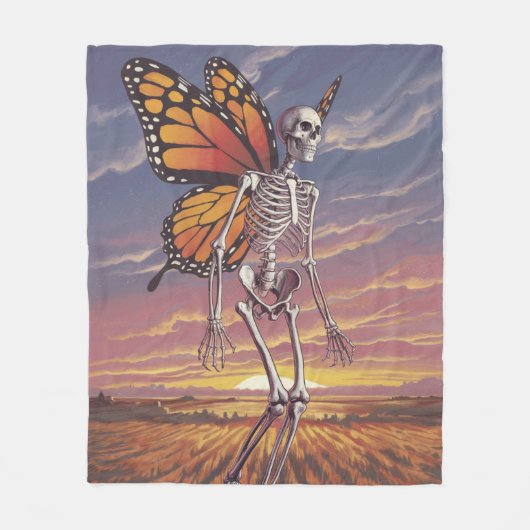 Squelette avec bouton ailes Design Couverture (Devant)