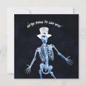 Squelette brillant Invitations de fête d'Halloween (Dos)