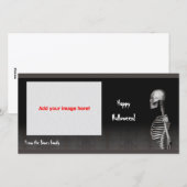 Squelette - carte photo de Halloween (Devant / Derrière)