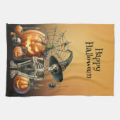 Squelette Citrouille Halloween serviettes de cuisi (Horizontal)