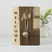 Squelette Clé & Porte Antique Invitation de chauff (Debout devant)