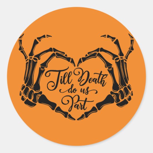 Squelette Coeur jusqu'à la mort Sticker (Devant)