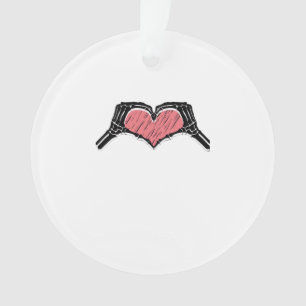 Squelette Coeur main signe Valentines Jour Classiq