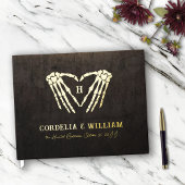 Squelette Coeur Monogramme Goth Halloween Mariage