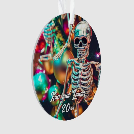 Squelette coloré Ornements Noël (devant)
