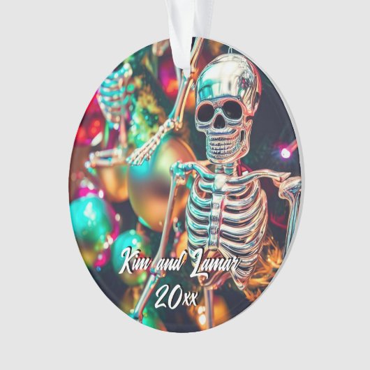 Squelette coloré Ornements Noël (devant)