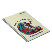 Squelette coloré Surfeur - Carnet (Côté Droit)