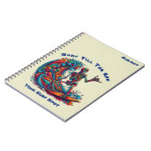 Squelette coloré Surfeur - Carnet (Côté gauche)
