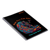 Squelette coloré Surfeur - Carnet (Côté Droit)