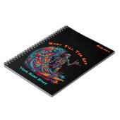 Squelette coloré Surfeur - Carnet (Côté gauche)