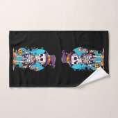 Squelette cool dans un Halloween de chapeau haut d (Serviette à main)