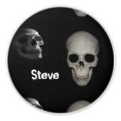 Squelette dans le bouton en céramique étroit (Devant)