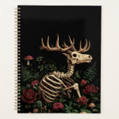 Squelette de cerf mystique gothique floral (Devant)
