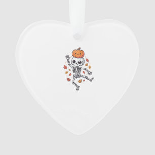 Squelette de danse de Halloween mignon avec tête d