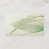 squelette de feuilles vertes carte de visite (Dos)