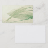 squelette de feuilles vertes carte de visite (Devant / Derrière)