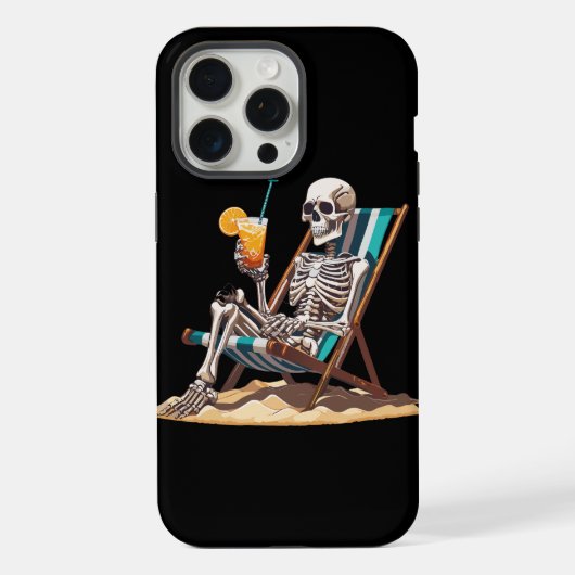 Squelette de plage allongé Halloween (Verso)