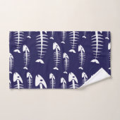 Squelette de poisson mort Os blancs Humour de pêch (Serviette à main)