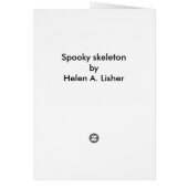 squelette éffrayant Carte Halloween (Dos)