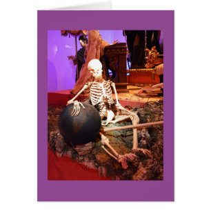 squelette éffrayant Carte Halloween