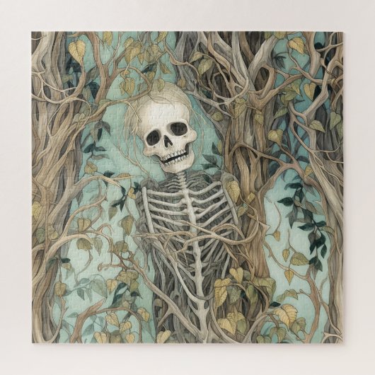 Squelette éffrayant Halloween Jigsaw Puzzle (Vertical)