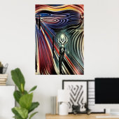 Squelette en costume | AI Art Poster (Bureau à domicile)