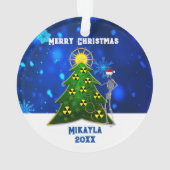 Squelette et arbre de Noël avec symboles de rayonn (dos)