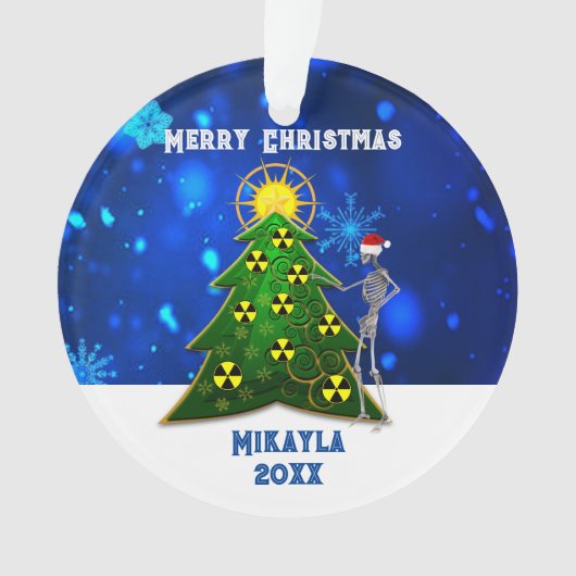 Squelette et arbre de Noël avec symboles de rayonn (devant)