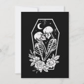 Squelette floral Couples Douche Invitation (Dos)