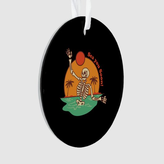 Squelette flottant en profitant d'un froid sur un (devant)